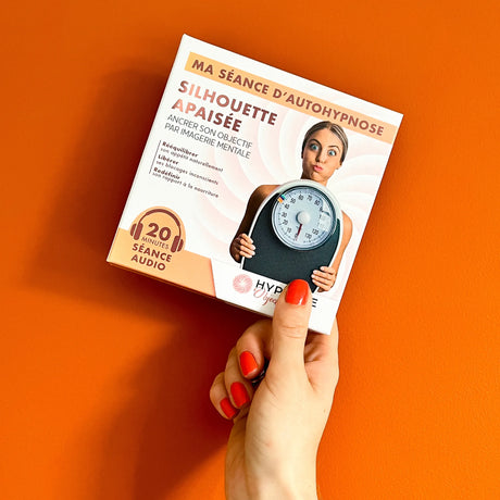 Box Silhouette Apaisée tenue dans une main – séance d’auto-hypnose – HypnoseObjectif