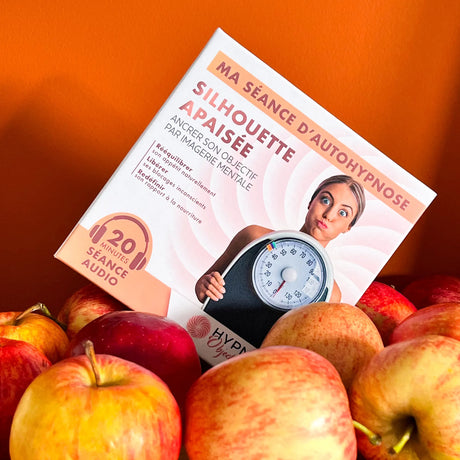Box Silhouette Apaisée entourée de pommes– séance d’auto-hypnose – HypnoseObjectif