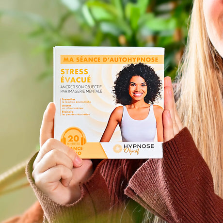 Box Stress Évacué dans les mains d'une femme – séance d’auto-hypnose box HypnoseObjectif