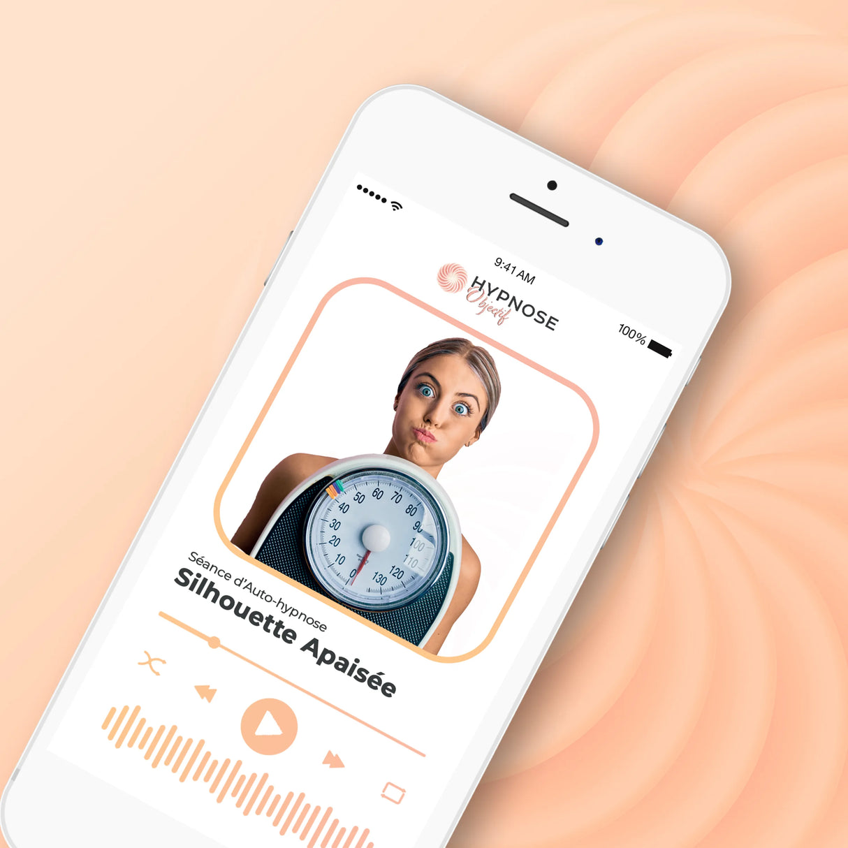 Mockup de la séance Silhouette Apaisée – séance d’auto-hypnose 20 minutes – HypnoseObjectif
