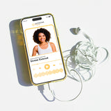 Mockup écouteurs de la séance Stress Évacué – séance d’auto-hypnose 20 minutes – 