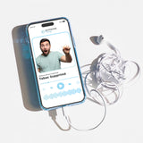 Mockup écouteurs de la séance Tabac Supprimé – séance d’auto-hypnose 20 minutes – HypnoseObjectif