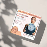 Box Silhouette Apaisée posée en situation lifestyle sur une table – séance d’auto-hypnose – HypnoseObjectif