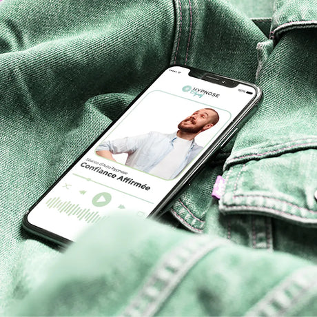 Mockup mise en situation de la séance Confiance Affirmée – séance d’auto-hypnose 20 minutes – 